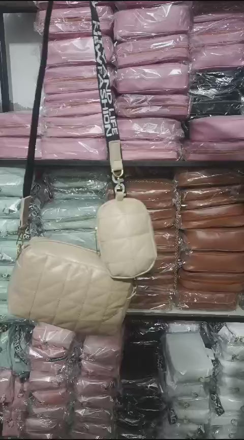 2 Piece ) Girls Cross-body Bag | Best Quality Shoulder Bag For Girls | Best Quality Bag For Women | Pu Leather Cross-body Bag