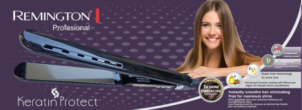 Remington Professional Keratin Protect Hair Straightner With Morrocan Argon Oil Model No R-s(1016)